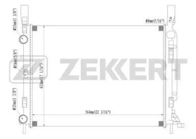 ZEKKERT mk1375 -  Радиатор, охлаждение двигателя