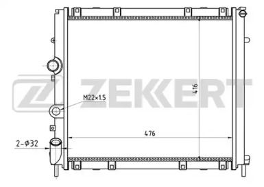 ZEKKERT mk1378 -  Радиатор, охлаждение двигателя