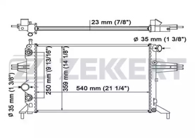 ZEKKERT mk1380 -  Радиатор, охлаждение двигателя