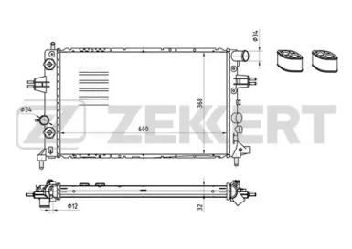 ZEKKERT mk1381 -  Радиатор, охлаждение двигателя
