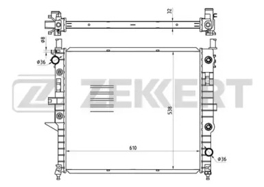 ZEKKERT mk1384 -  Радиатор, охлаждение двигателя