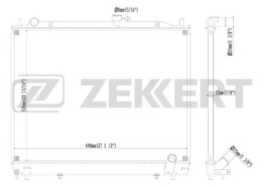 ZEKKERT mk1399 -  Радиатор, охлаждение двигателя