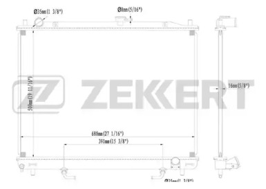 ZEKKERT mk1400 -  Радиатор, охлаждение двигателя