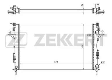 ZEKKERT mk1429 -  Радиатор, охлаждение двигателя