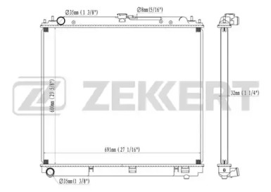 ZEKKERT mk1464 -  Радиатор, охлаждение двигателя