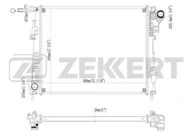 ZEKKERT mk1478 -  Радиатор, охлаждение двигателя