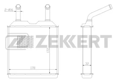 ZEKKERT mk5001 -  Теплообменник, отопление салона