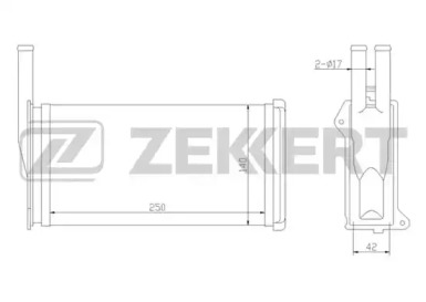 ZEKKERT mk5002 -  Теплообменник, отопление салона