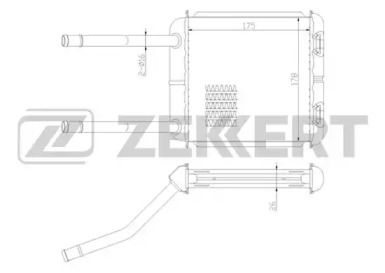 ZEKKERT mk5003 -  Теплообменник, отопление салона