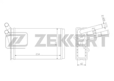 ZEKKERT mk5009 -  Теплообменник, отопление салона