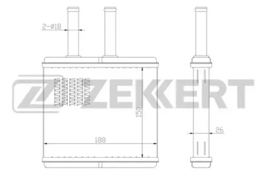 ZEKKERT mk5012 -  Теплообменник, отопление салона