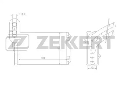 ZEKKERT mk5013 -  Теплообменник, отопление салона