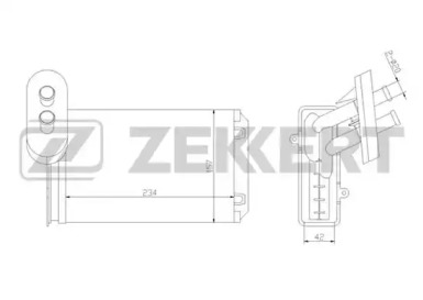 ZEKKERT mk5014 -  Теплообменник, отопление салона