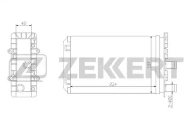 ZEKKERT mk5015 -  Теплообменник, отопление салона