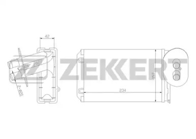 ZEKKERT mk5016 -  Теплообменник, отопление салона