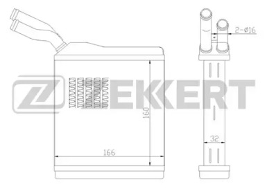 ZEKKERT mk5017 -  Теплообменник, отопление салона