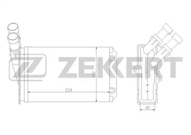 ZEKKERT mk5020 -  Теплообменник, отопление салона