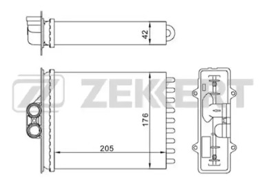 ZEKKERT mk5034 -  Теплообменник, отопление салона