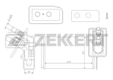 ZEKKERT mk5037 -  Теплообменник, отопление салона