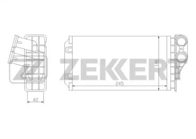 ZEKKERT mk5044 -  Теплообменник, отопление салона