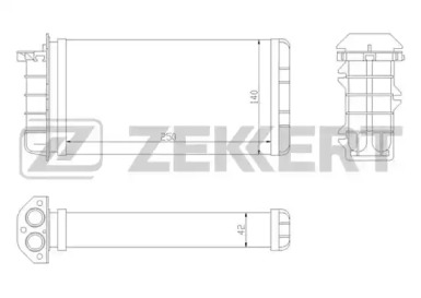 ZEKKERT mk5048 -  Теплообменник, отопление салона