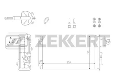 ZEKKERT mk5053 -  Теплообменник, отопление салона