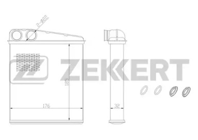 ZEKKERT mk5054 -  Теплообменник, отопление салона
