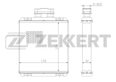 ZEKKERT mk5058 -  Теплообменник, отопление салона