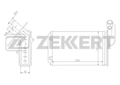 ZEKKERT mk5066 -  Теплообменник, отопление салона