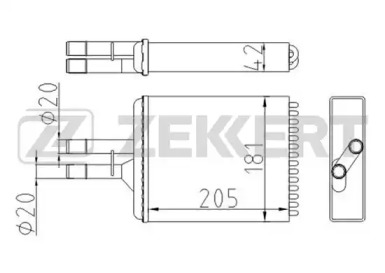 ZEKKERT mk5077 -  Теплообменник, отопление салона