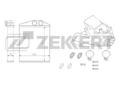 ZEKKERT mk5084 -  Теплообменник, отопление салона