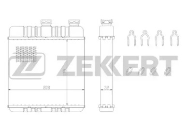 ZEKKERT mk5087 -  Теплообменник, отопление салона