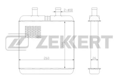 ZEKKERT mk5102 -  Теплообменник, отопление салона