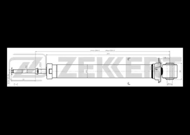 ZEKKERT sg2072 -  Амортизатор подвески газовый, задний