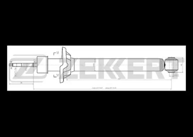 ZEKKERT sg2436 -  Амортизатор подвески газовый, задний