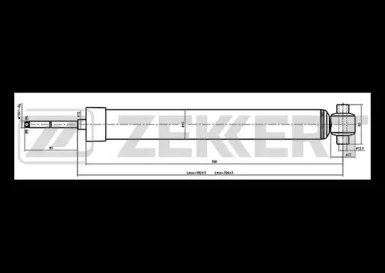 ZEKKERT sg2445 -  Амортизатор подвески газовый, задний
