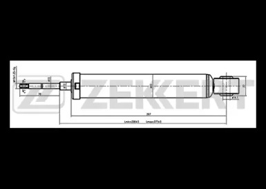 ZEKKERT sg2564 -  Амортизатор подвески газовый, передний