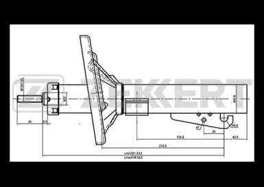 ZEKKERT sg4084 -  Стойка амортизационная газовая, передняя