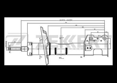 ZEKKERT sg4097 -  Стойка амортизационная газовая, передняя правая