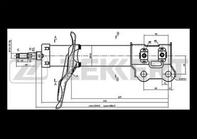 ZEKKERT sg4311 -  Стойка амортизационная газовая, передняя правая