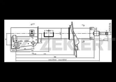 ZEKKERT sg4555 -  Стойка амортизационная газовая, передняя левая