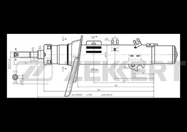 ZEKKERT sg4782 -  Стойка амортизационная газовая, передняя правая