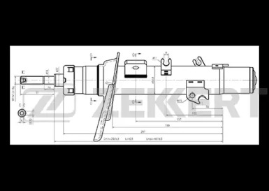 ZEKKERT sg4783 -  Стойка амортизационная газовая, передняя левая