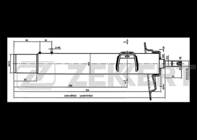 ZEKKERT sg4793 -  Стойка амортизационная правая