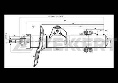 ZEKKERT sg6217 -  Стойка амортизационная газовая, передняя правая