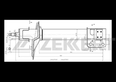 ZEKKERT sg6240 -  Стойка амортизационная газовая, задняя левая