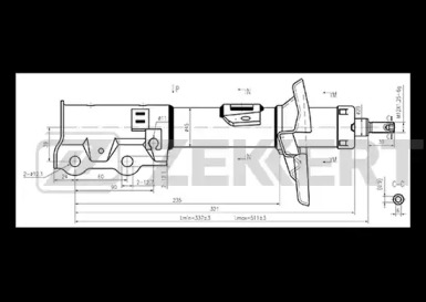 ZEKKERT sg6243 -  Стойка амортизационная газовая, передняя правая