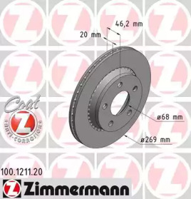 ZIMMERMANN 100121120 -  Тормозной диск