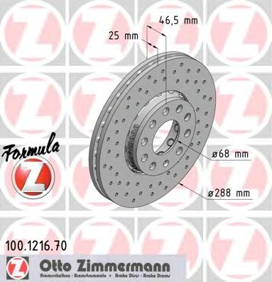ZIMMERMANN 100121670 -  Тормозной диск