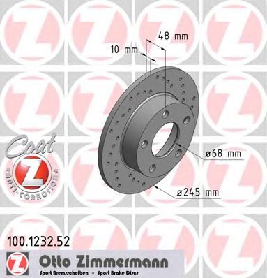 ZIMMERMANN 100123252 -  Тормозной диск